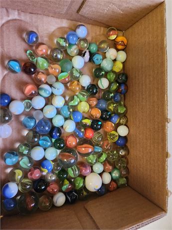 Lot of glass marbles
