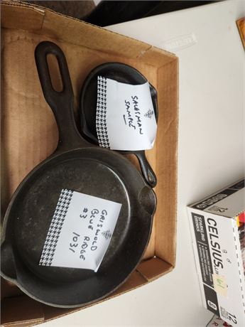 Griswold Blue Ridge #3 1031 & Salesman Sample Skillet