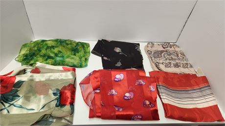 Lot Of Vintage Scarves