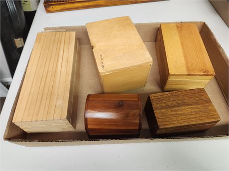 Lot Of Small Wood Boxes