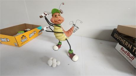 Golfing Bug Yard Decoration