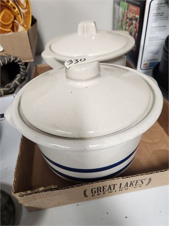 2 Ceramic Storage Pots
