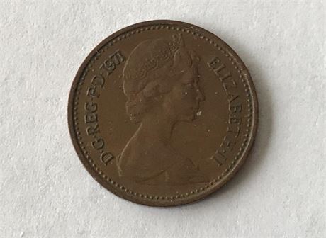 1971 Great Britain 1/2 New Penny