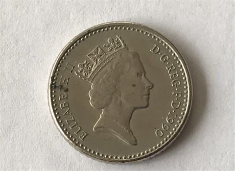 1990 U.K. Five Pence