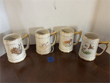 Collectible  Mugs, Dixon Art Studios 22 KT Gold