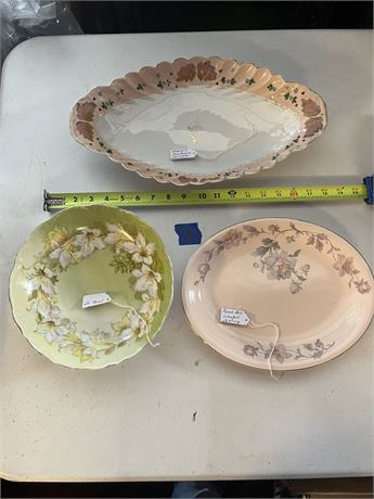 Collectibles dishes, Peach-Blo Limoges, Marx & Guther Carlsbad