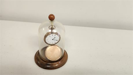 Vintage Elgin Pocket Watch With Display case. WORKS
