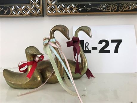 Mini Brass Geese