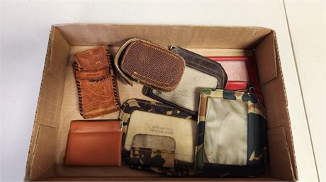 2 Leather Cases & Miscellaneous Items