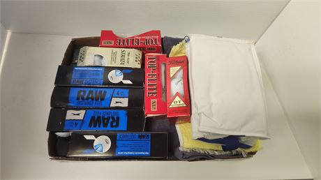 Lot Of Golf Balls & Hand Cleaning Towels