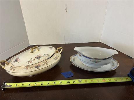 1794 Bavaria Dish, rosewood Dish, Homer Laughlin
