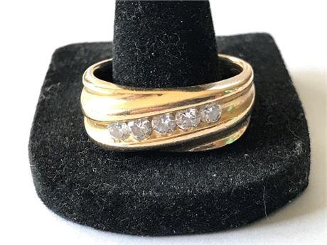 Stamped 14K Magic Glo Pat 5 Size 10 Ring