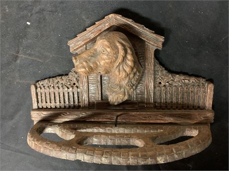 Vintage Cocker Spaniel Dog Wall Plaque With Holders