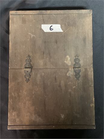 Vintage 8 piece Metal Auger Drill set in Wooden Case