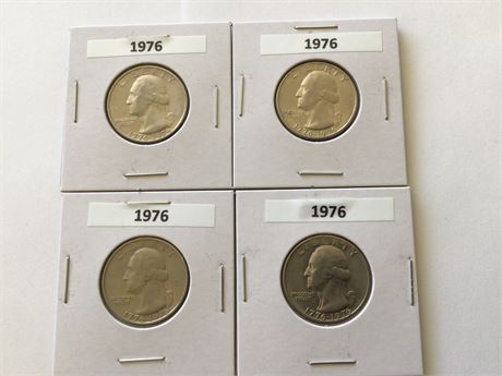 4 - 1976 Bicentennial Quarters