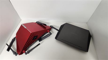 Wifi Router & Box Of Miscellaneous cables