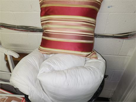 Pillow and Large White Comforter