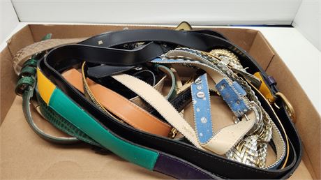 Lot Of Vintage Belts
