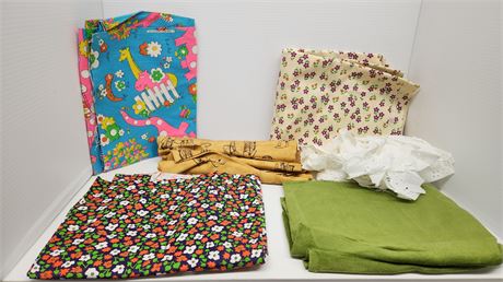 Lot Of Vintage Fabric