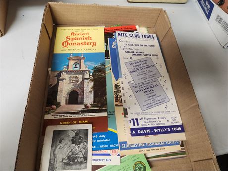 Advertising flyers for vacation spots