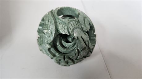 Green Interlocking Stone Ball