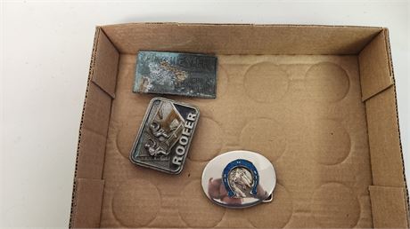 3 Vintage Belt Buckles. Need Cleaned