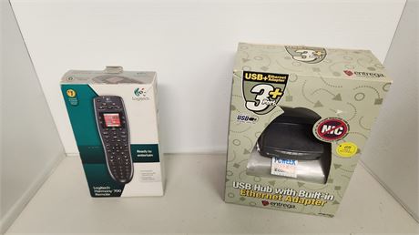 USB Hub With Built In Ethernet Adapter & Logitech Harmony 700 Remote