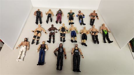 Lot Of Vintage & Current Wrestler Figures