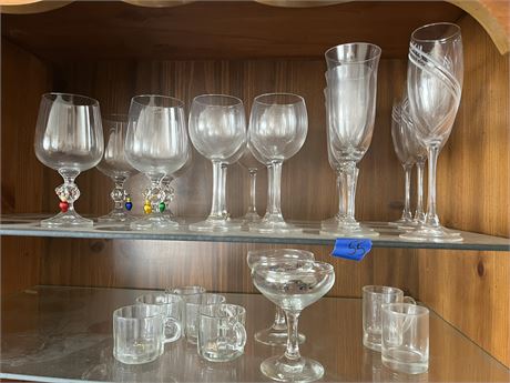 Glassware, Shelf Lot