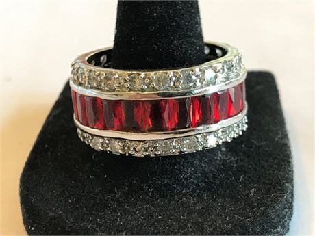 Unstamped Size 10 Ring (Red)