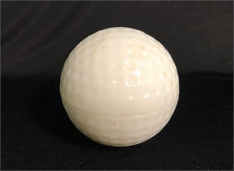Milk Glass Golf Ball Container Dish