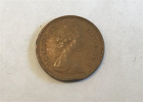 1971 Britain 1/2 New Penny