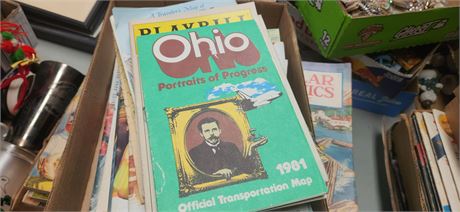 Large lot of road maps