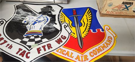 2 Large Shield shaped stickers