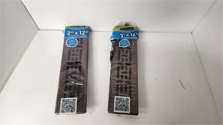 2 Floor Register Damper Boxes. 2" x 12"
