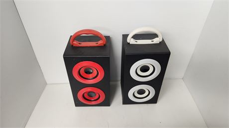 2 Small Speakers NOT TESTED