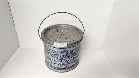 Fenwick Wood stream Floating Aluminum Minnow Bucket
