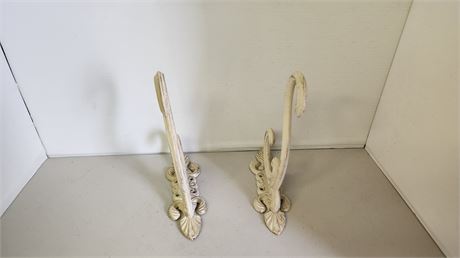 2 Vintage Iron Hooks