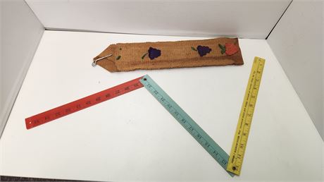 Vintage Folding Ruler & Case