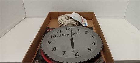 Clock and Saw blades