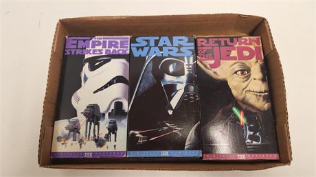 3 Vintage Star Wars VHS Movies