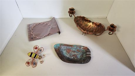 Metal Ashtray & Miscellaneous Items