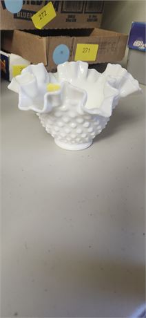 White Hobnail bowl