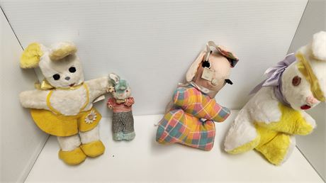 Vintage Plush Easter Bunnies & decorations