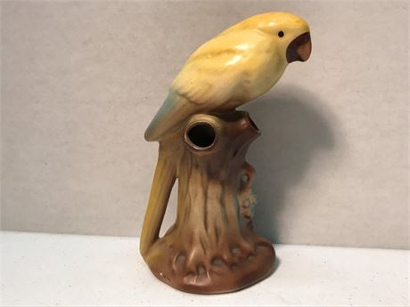 Mid Century Modern Decor Bud Vase Bird on Tree