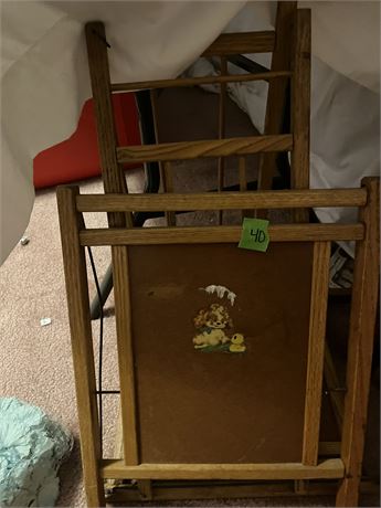 Vintage Wood Doll Crib