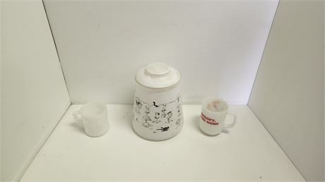 Vintage Snoopy Coffee Cup & Grog Coffee Cup & Vintage  B.C. Cookie Jar