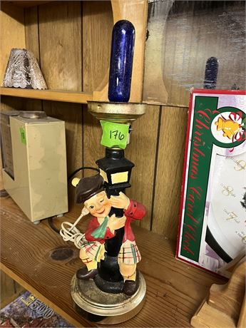 Vintage Scottish Drunk Man Bar Lamp