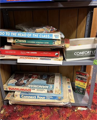 Board Game Lot (bottom 2 shelves)