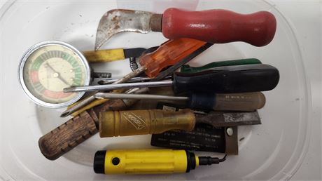 Lot Of Various Tools & Vacuum And Fuel Pump Tester